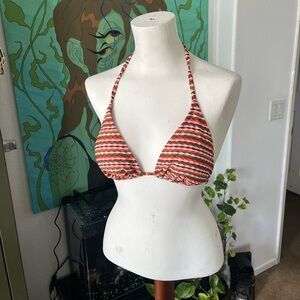 Xhilaration Multicolor Striped Bikini Top